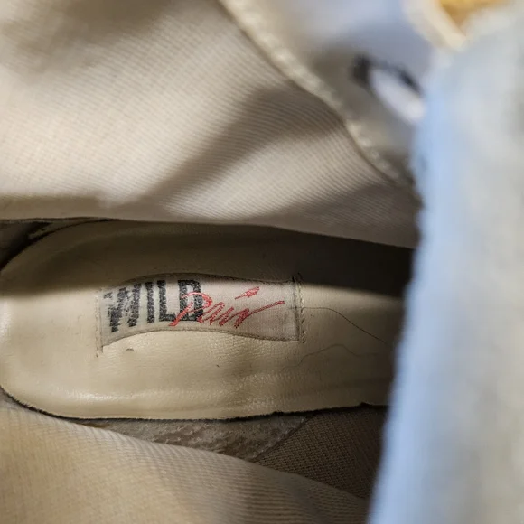 Wild Pair Vintage Cream Lace-Up Ankle Boots 1990s Size 6.5 - Picture 6 of 17